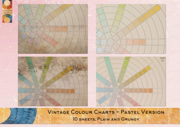 Download Vintage Grunge Pastel Color Wheel Charts - Art Collection
