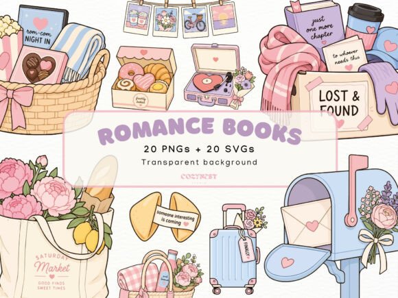 Download Romance Book Lovers, Bookish Clipart PNG - Art Collection