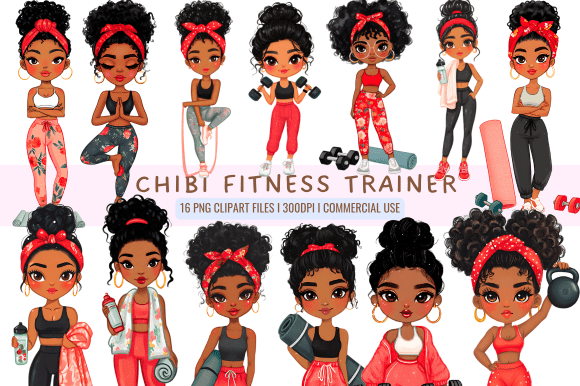 Download Chibi Fitness Trainer Clipart - Art Collection