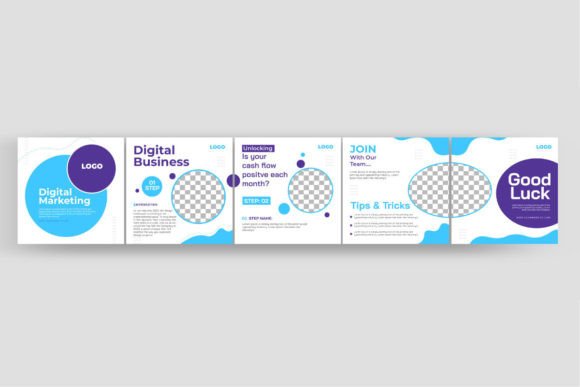 Download Set of Social Media Marketing Carousel - Social media marketing Collection