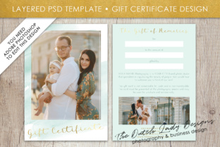 Download Photography Gift Certificate Template - Photo Gift Card - Watercolor Style - Layered .PSD Files - Design #34 - Premium Bundle