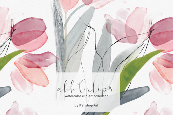 Download Delicate Watercolor Tulip Clipart Set - Art Collection
