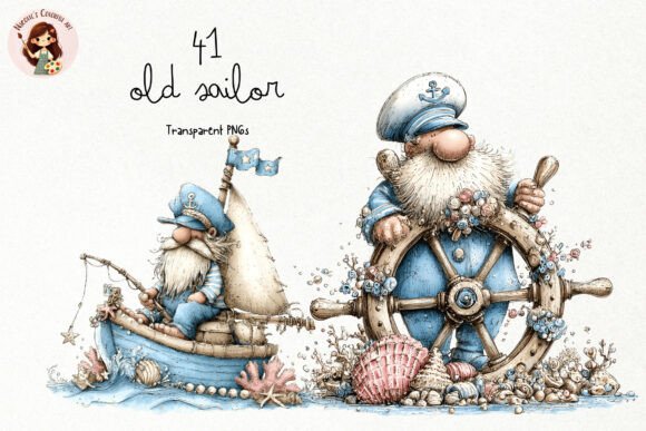 Download Whimsical Old Sailor PNG Clipart - Art Collection