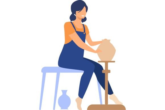 Download Smiling Female Artists Creating Ceramic - Art Collection
