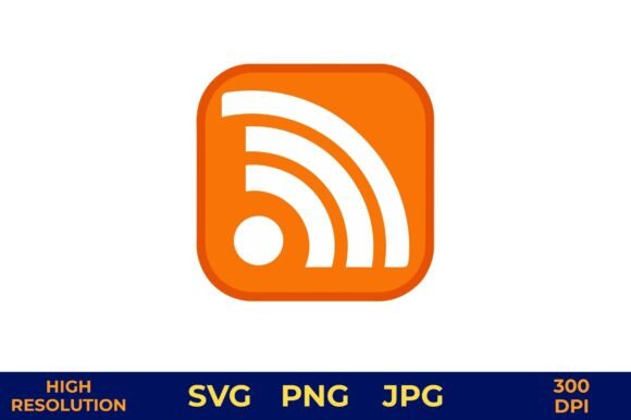 Download RSS Feed Symbol in Orange Vector Art - Art Collection