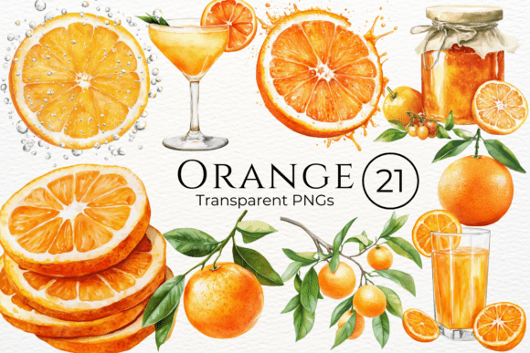 Download Orange Watercolor Cliparts - Art Collection