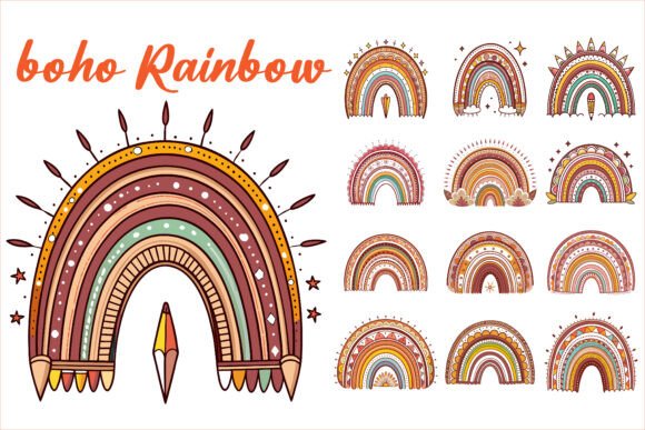 Download Boho Rainbow Vector Clipart - Art Collection
