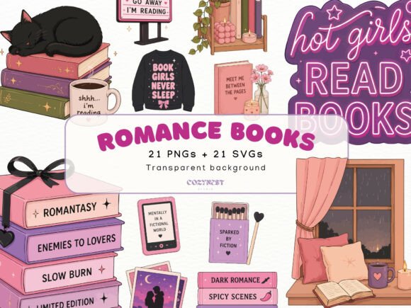 Download Book Lover Cliparts, Spicy Romance PNG - Art Collection