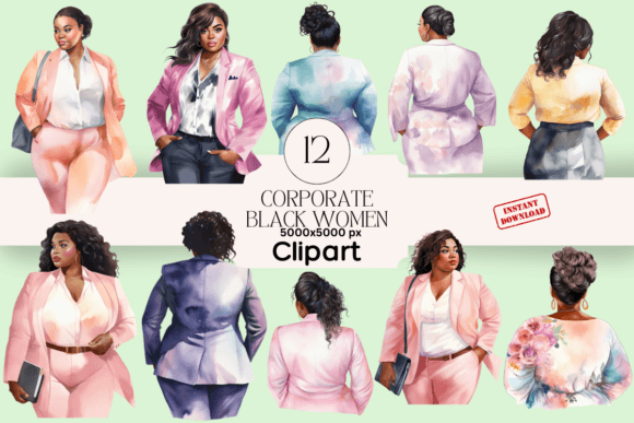 Download Corporate Black Women Clipart PNG - Art Collection