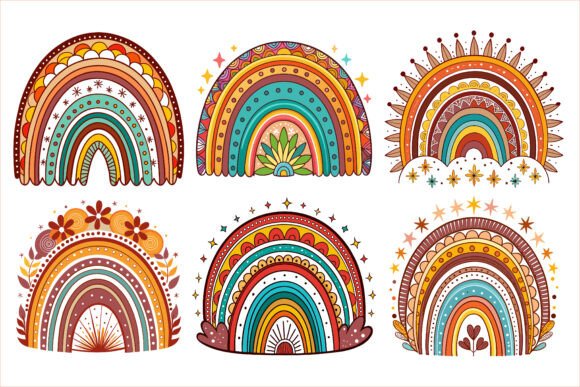 Download Boho Rainbow Vector Clipart - Art Collection