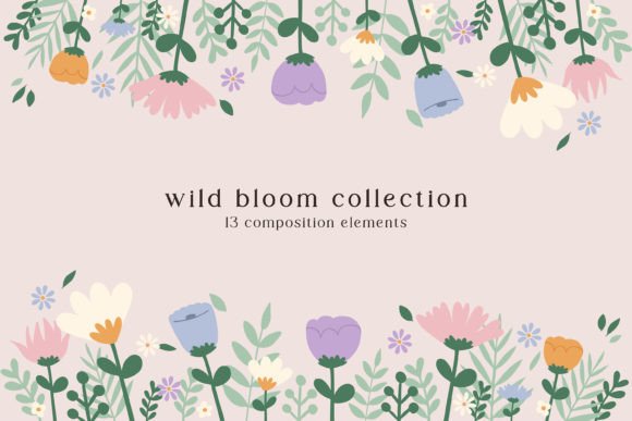 Download Cute Minimal Wildflower Digital Clip Art - Art Collection