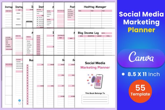 Download Social Media Marketing Planner Canva - Social media marketing Collection