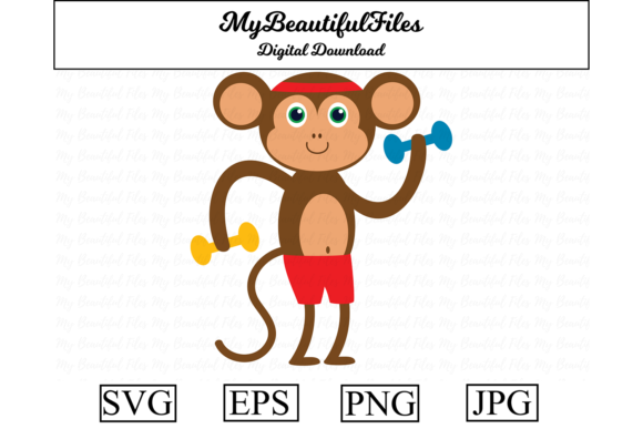 Download Monkey Gym Trainer Clipart Illustration - Art Collection