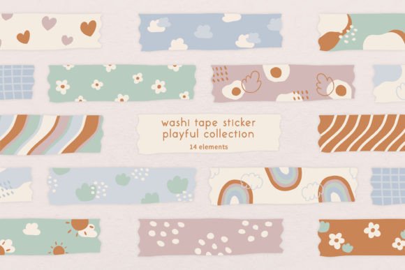Download Digital Pastel Washi Tape Clip Art Set - Art Collection