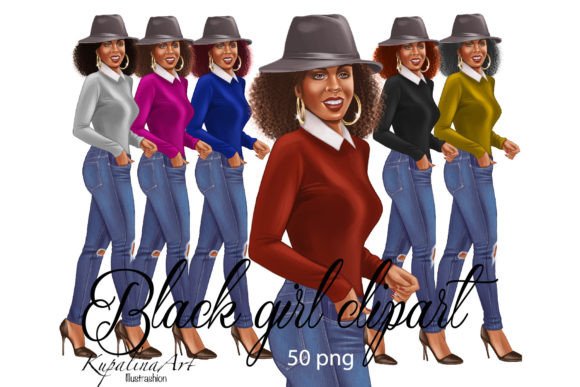 Download Black Woman in Hat Clipart - Art Collection