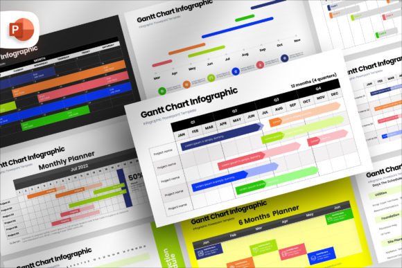 Download Gantt Chart Infographic Presentation - Art Collection