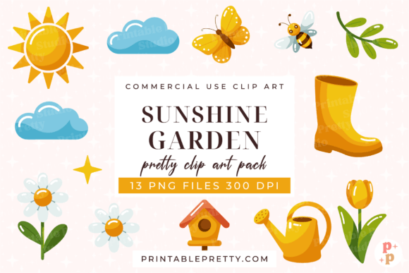 Download Sunshine Garden Clipart PNG Pack - Art Collection