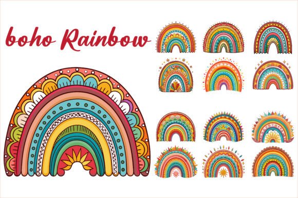 Download Boho Rainbow Vector Clipart - Art Collection