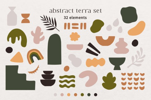 Download Modern Abstract Terra Shapes Clip Art - Art Collection