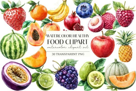 Download Watercolor Healthy Food Clipart - Art Collection