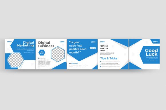 Download Set of Social Media Marketing Carousel - Social media marketing Collection