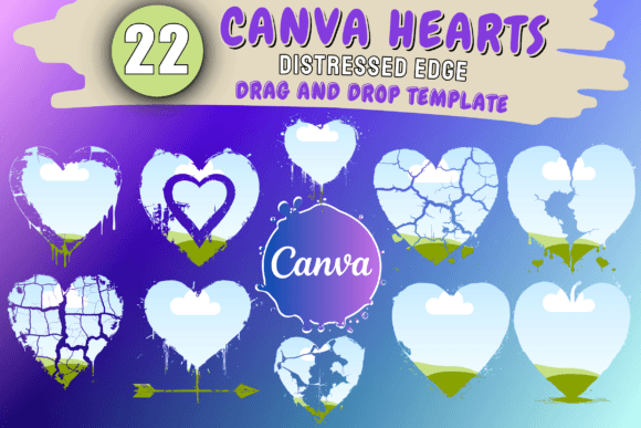 Download Canva Frames Heart Template Bundle - Art Collection