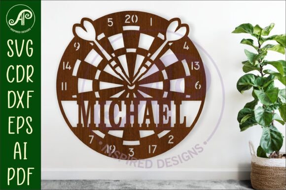 Download Dart Board Name Wall Art Sign, SVG - Art Collection