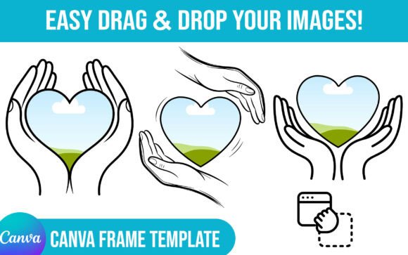 Download Heart Valentine Canva Frame Template - Art Collection