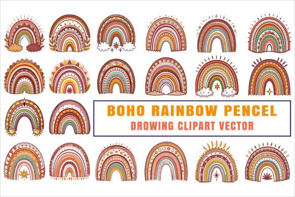 Download Boho Rainbow Vector Clipart - Art Collection
