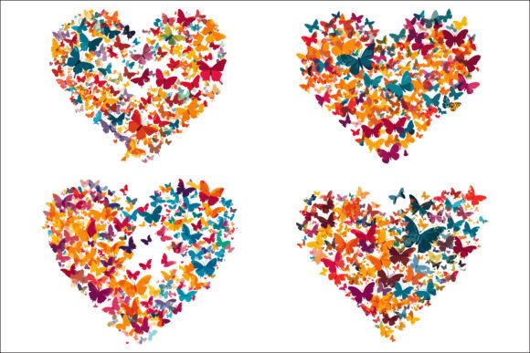 Download Romantic Butterfly Heart Design. - Art Collection