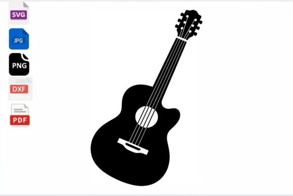 Download Acoustic Guitar SVG Clipart Music - Art Collection