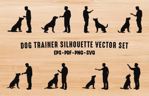 Download Dog Trainer Silhouettes Clipart Bundle - Art Collection