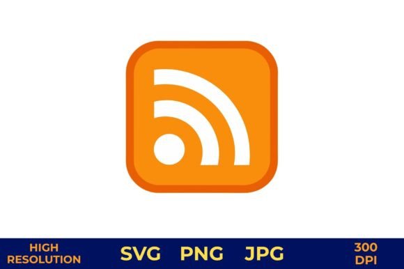 Download RSS Feed Symbol in Orange Vector Art - Art Collection