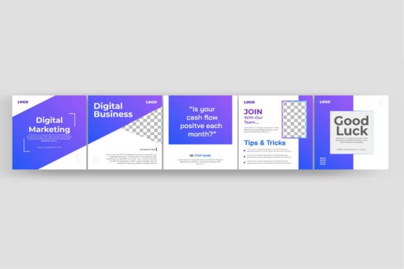 Download Set of Social Media Marketing Carousel - Social media marketing Collection