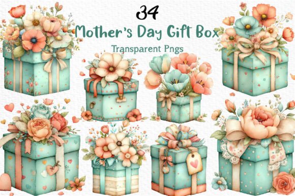 Download Mother’s Day Gift Box Clipart PNG - Art Collection