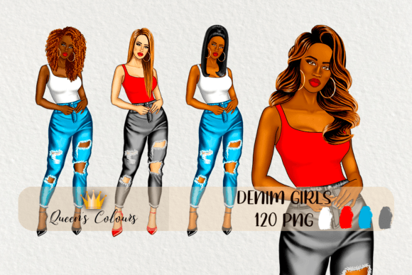 Download Denim Girl Clipart - Art Collection