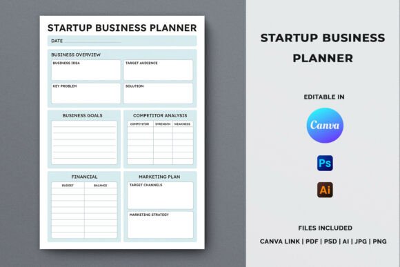 Download Startup Business Planner Template - Art Collection