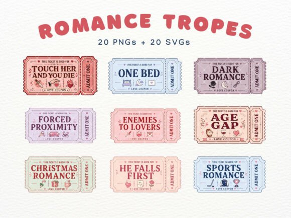 Download Romance Trope Ticket Cliparts, Bookish - Art Collection