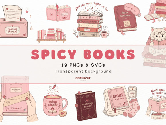 Download Romance Book Clipart Bundle Spicy Smut - Art Collection