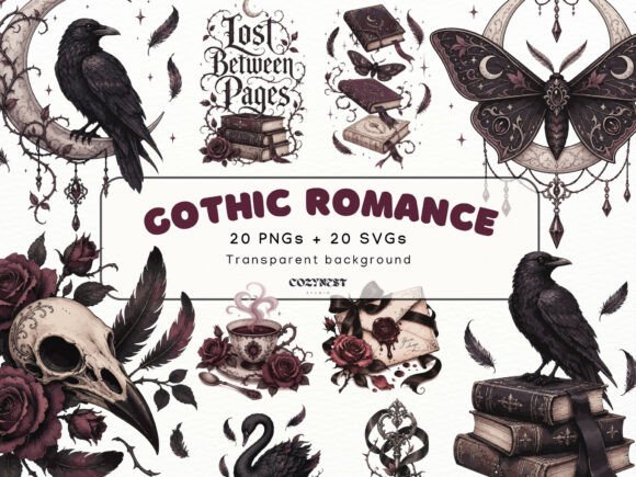 Download Gothic Romance Book Clipart, Bookish PNG - Art Collection