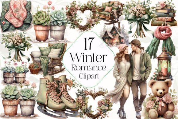 Download Winter Romance Clipart Bundle - Art Collection