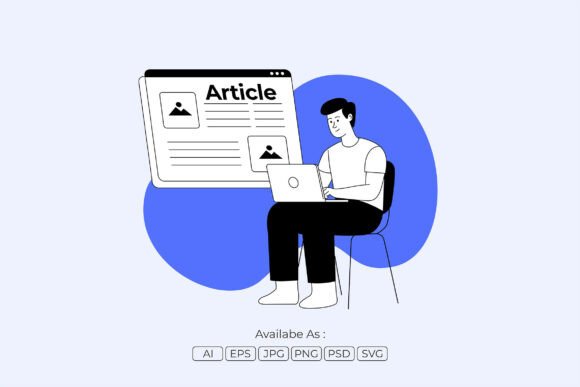 Download Online Article Writing Illustration - Art Collection