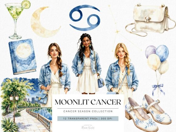 Download Watercolor Zodiac Cancer Season Clipart - Art Collection