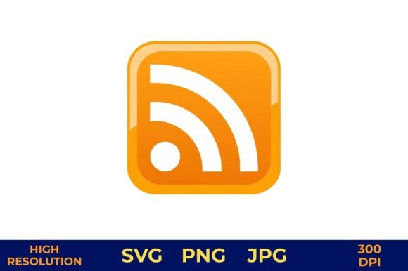 Download RSS Feed Symbol in Orange Vector Art - Art Collection