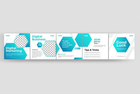Download Set of Social Media Marketing Carousel - Social media marketing Collection