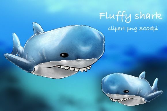Download Fluffy Shark Sublimation Clipart - Art Collection