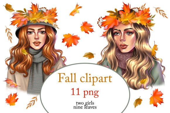 Download Fall Girl Clipart, Autumn Leaves Png - Art Collection