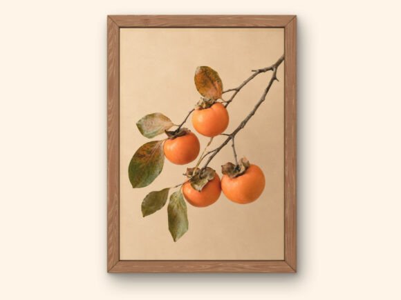Download Persimmon Branch Still Life Beige - Beige Collection