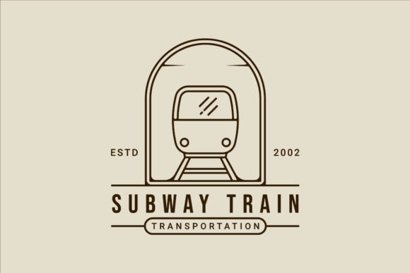 Download Subway Train Logo Line Art Vector Simple - Art Collection