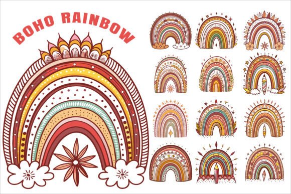 Download Boho Rainbow Vector Clipart - Art Collection